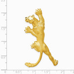 10K / 14K Yellow Gold Solid Satin Polished St. Christopher Pendant - Product Photo