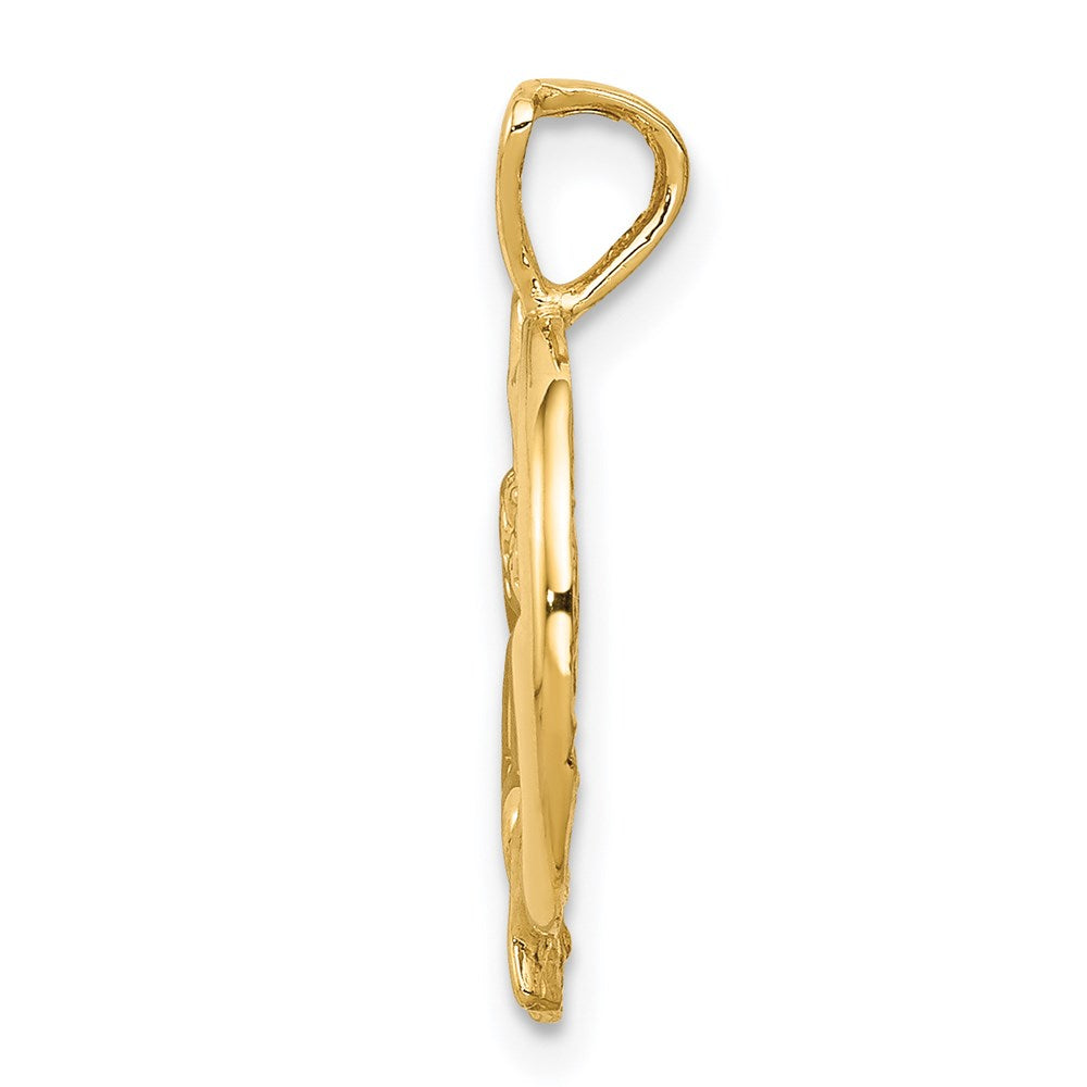 14K Angel, Moon and Star Pendant - Product Photo