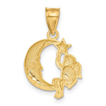 14K Angel, Moon and Star Pendant - Product Photo