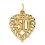 14K Yellow Gold 50 in Heart Charm - Product Photo