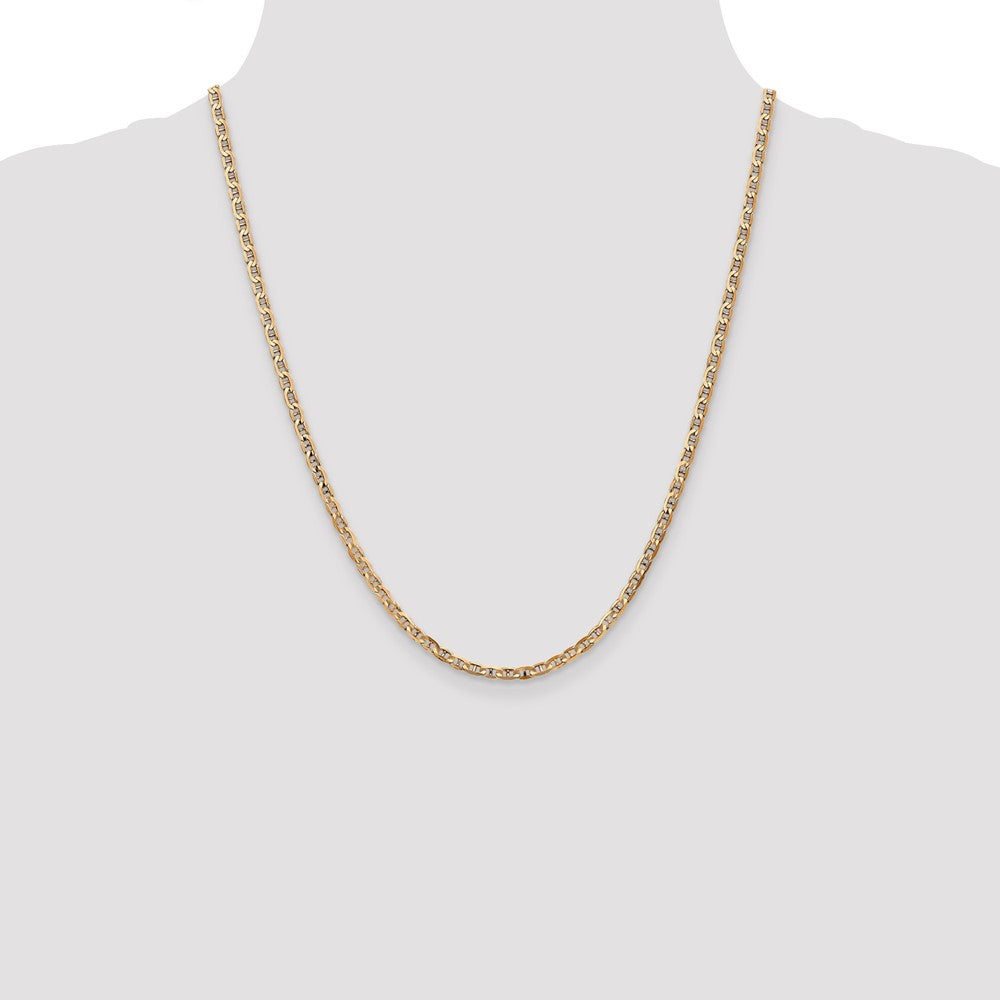 14k 3mm Concave Anchor Chain - Product Photo