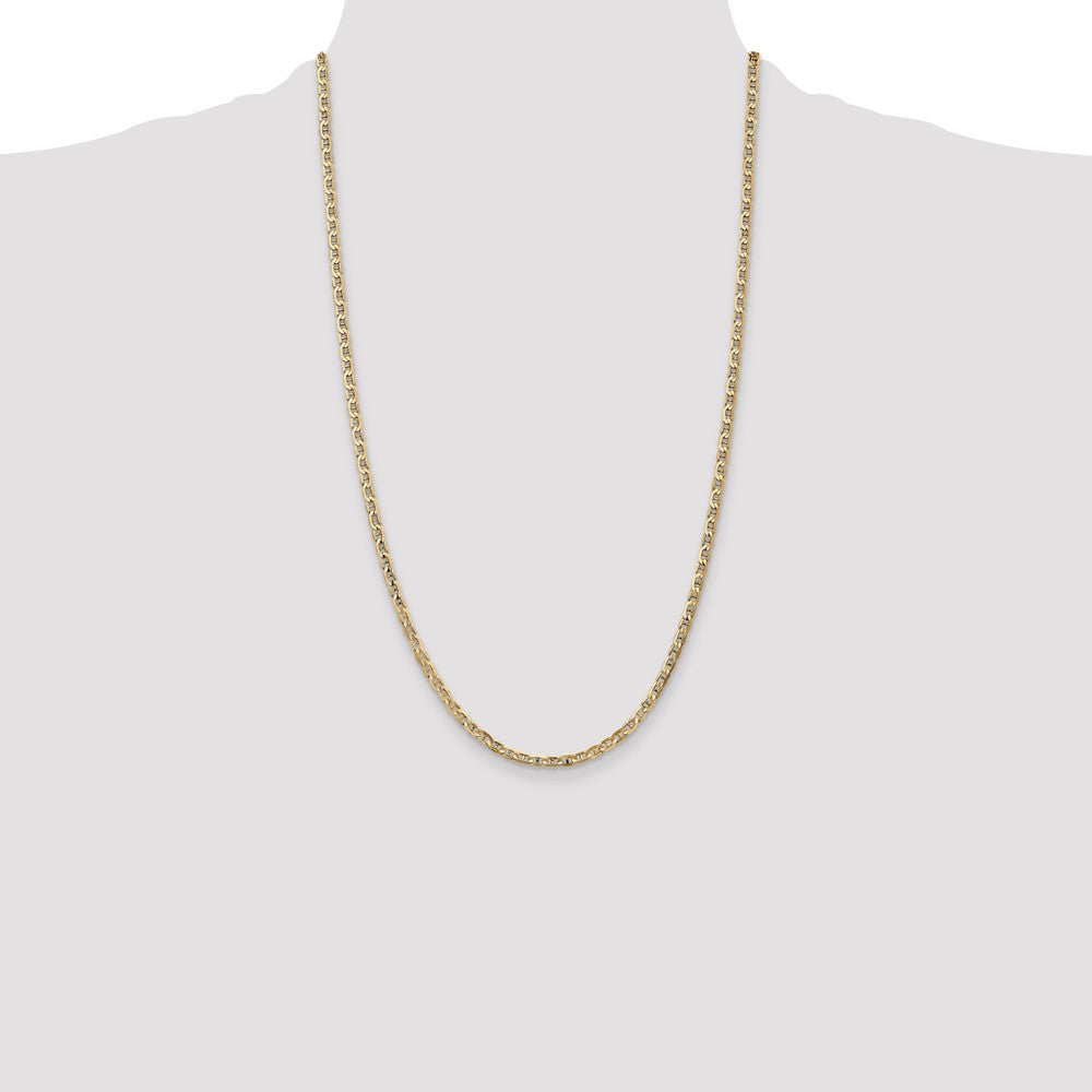 14k 3mm Concave Anchor Chain - Product Photo