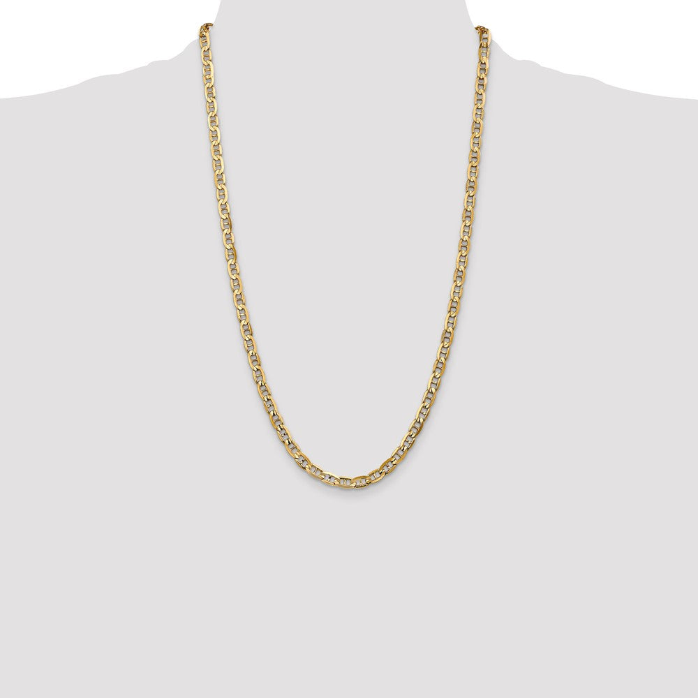 14k 5.25mm Concave Anchor Chain - Product Photo