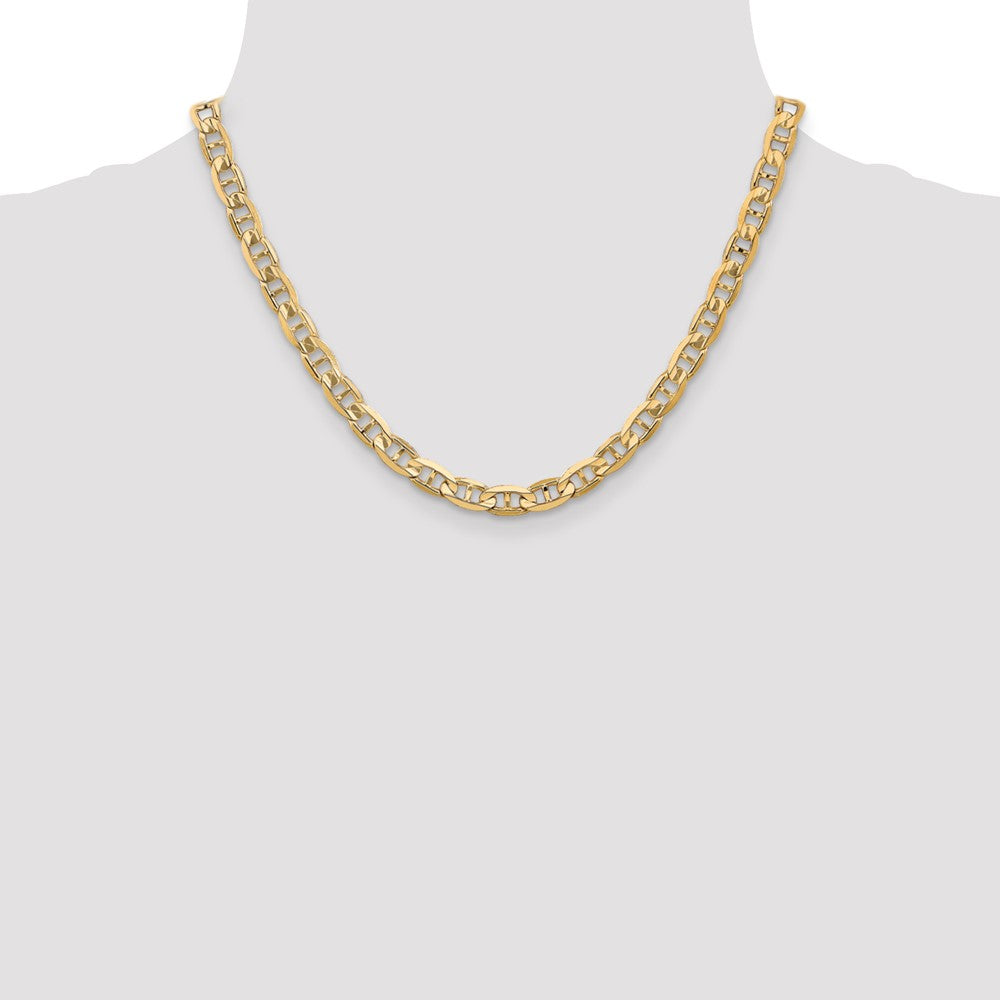 14k 6.25mm Concave Anchor Chain - Product Photo