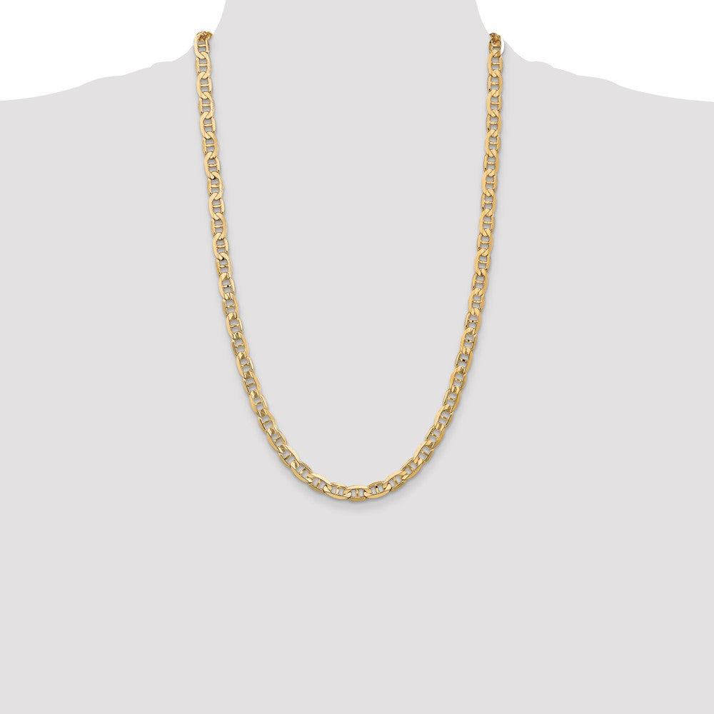 14k 6.25mm Concave Anchor Chain - Product Photo