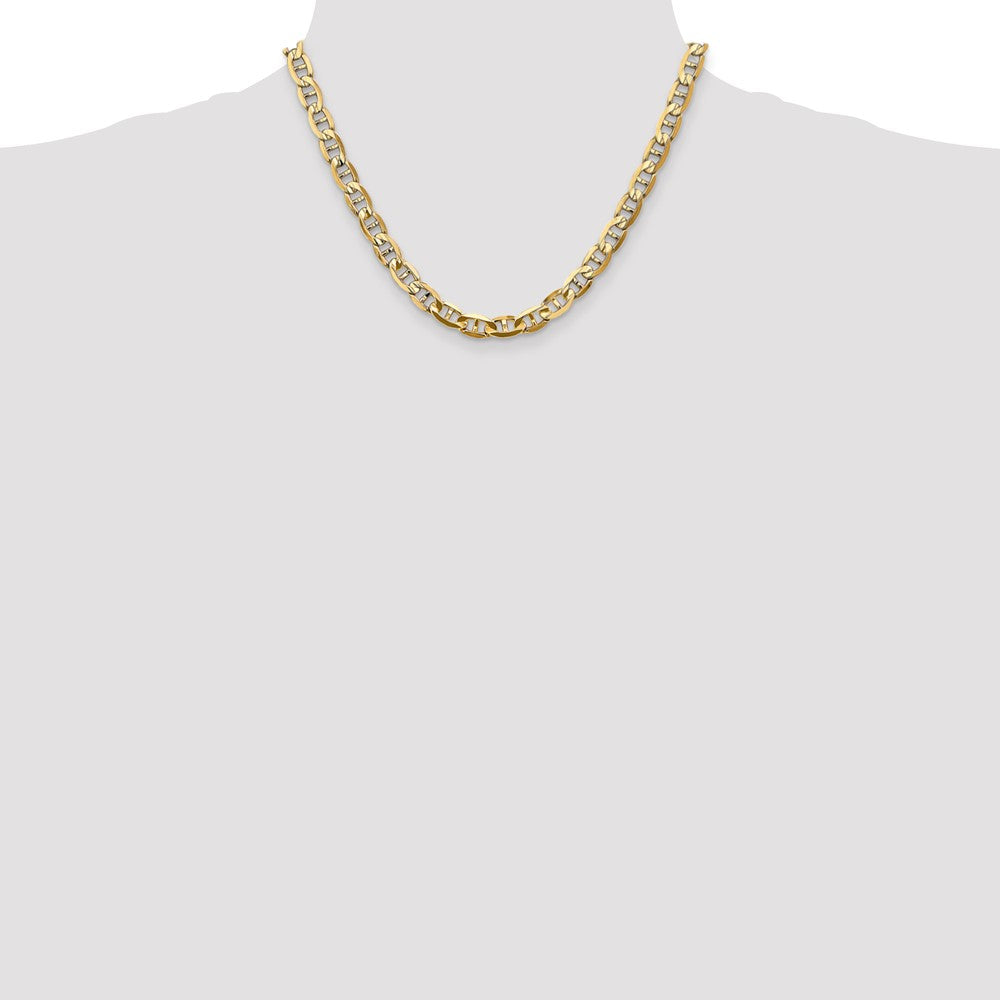 14k 7mm Concave Anchor Chain - Product Photo