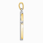 10K / 14K Two-tone Cross Pendant - Product Photo
