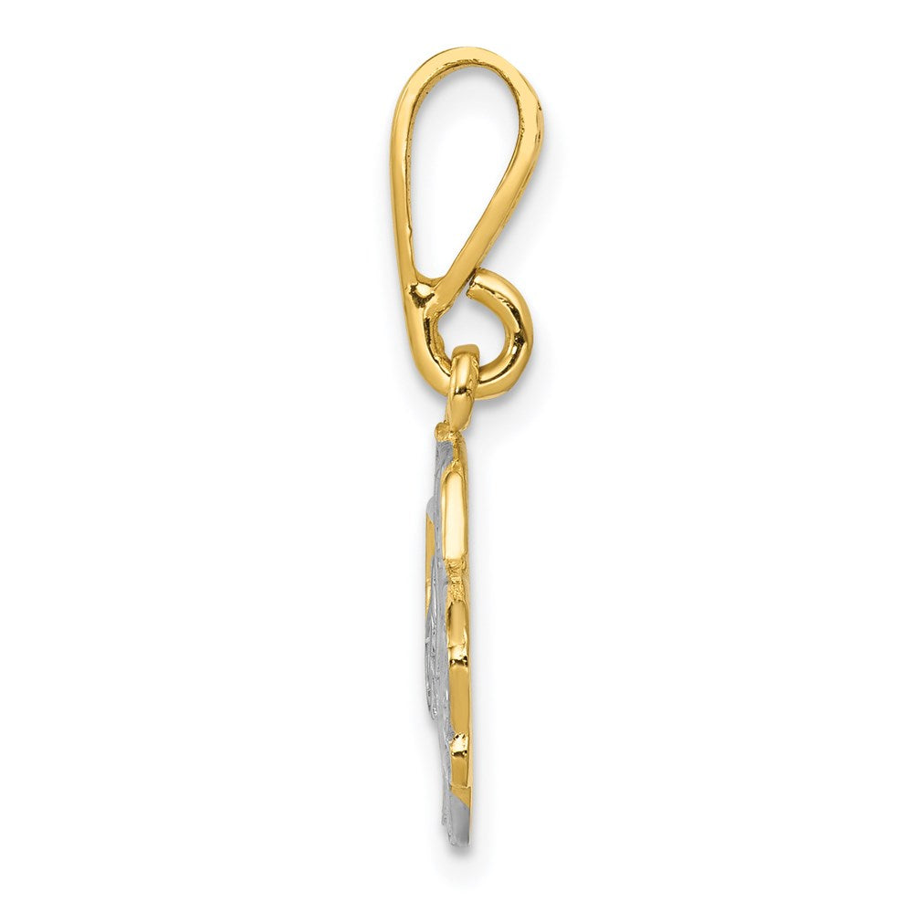 14k w/Rhodium Pick-up Truck Pendant - Product Photo