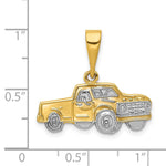 14k w/Rhodium Pick-up Truck Pendant - Product Photo