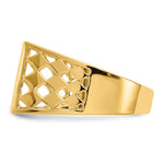 14k 12.5x12.0mm Open Back Mens Signet Ring - Product Photo