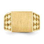 14k 12.5x12.0mm Open Back Mens Signet Ring - Product Photo