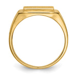 14K Yellow Gold 11.5x11.0mm Open Back Mens Signet Ring - Product Photo