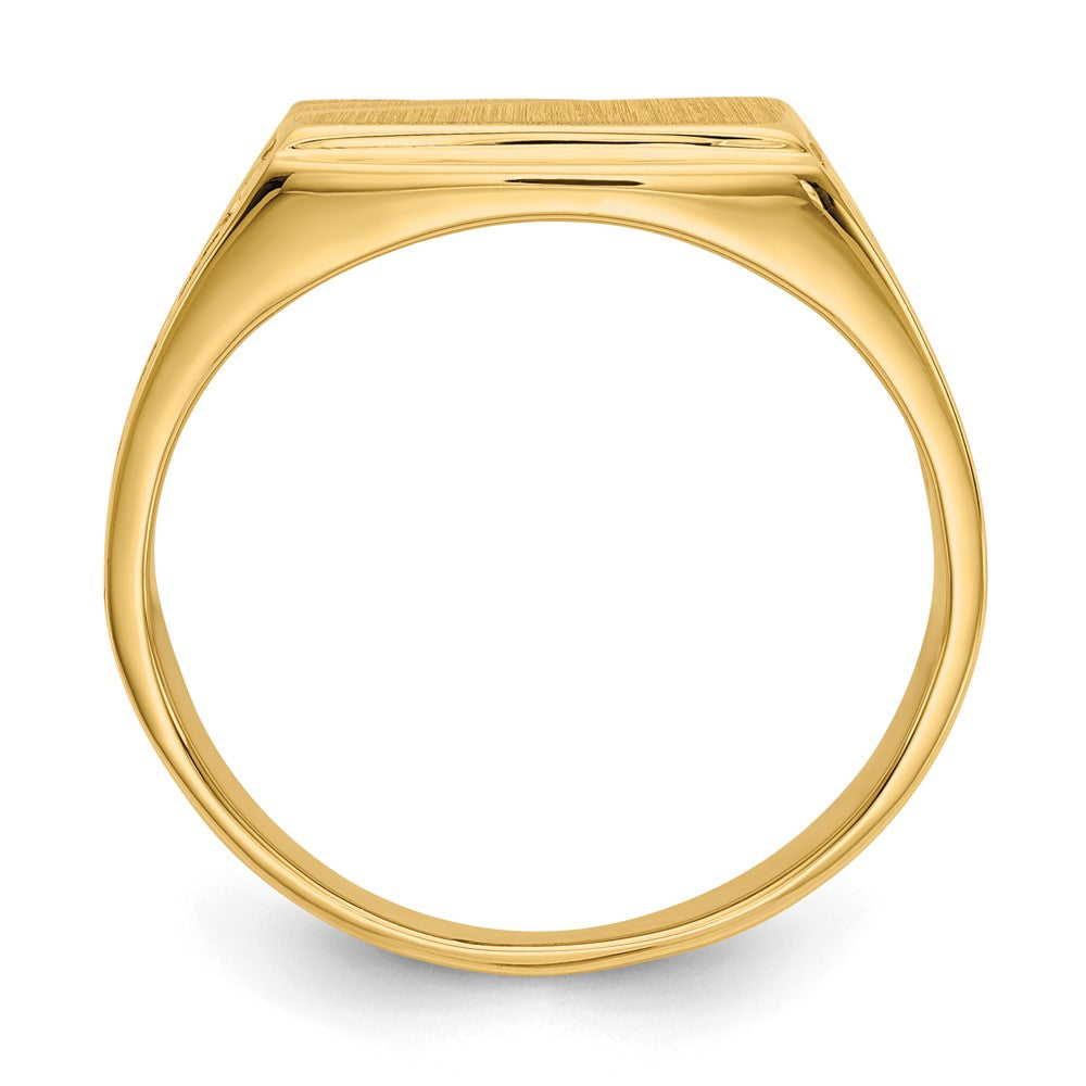14k 13.0x8.5mm Open Back Mens Signet Ring - Product Photo