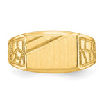 14k 13.0x8.5mm Open Back Mens Signet Ring - Product Photo