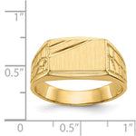14k 13.0x8.5mm Open Back Mens Signet Ring - Product Photo