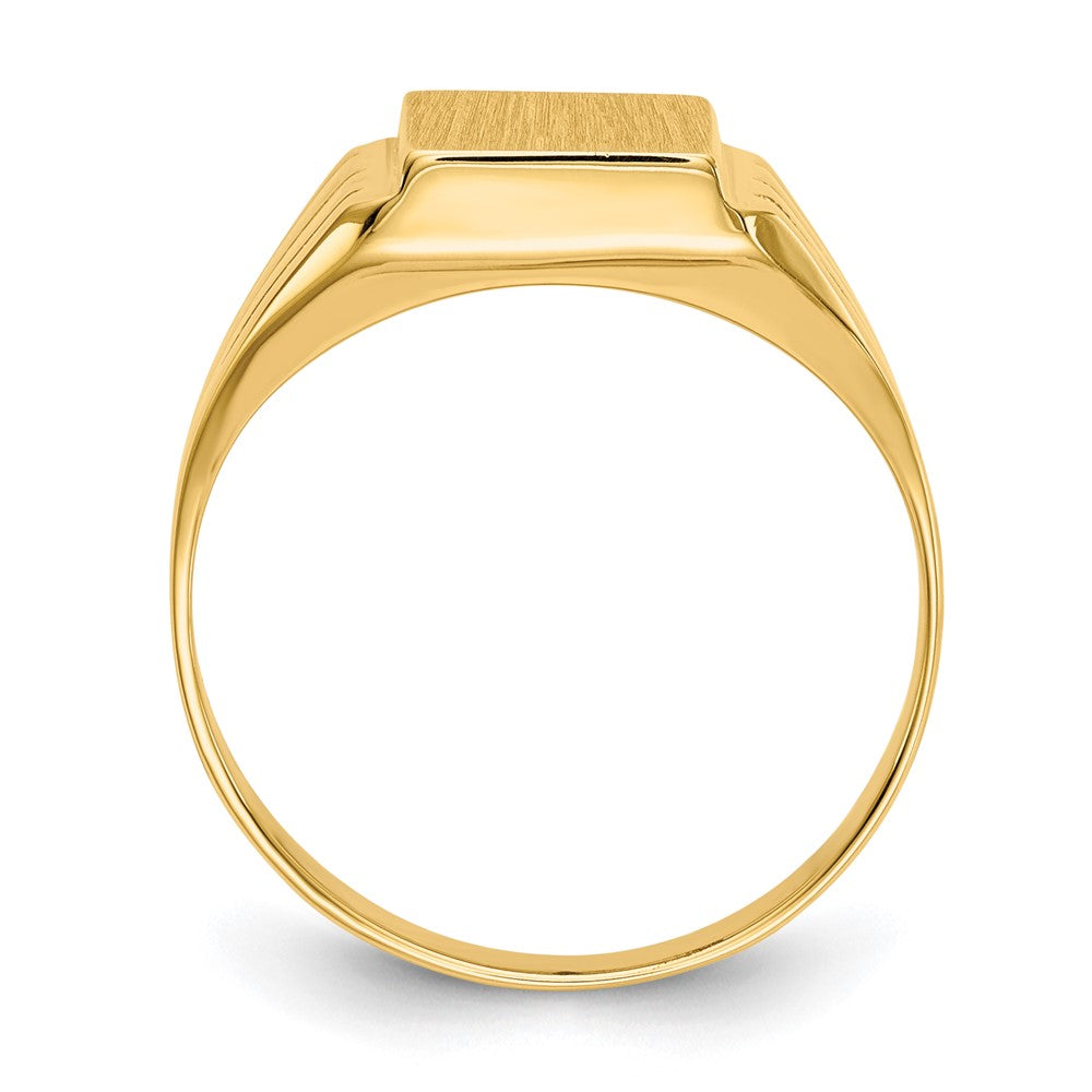 14k 9.0x8.0mm Open Back Signet Ring - Product Photo