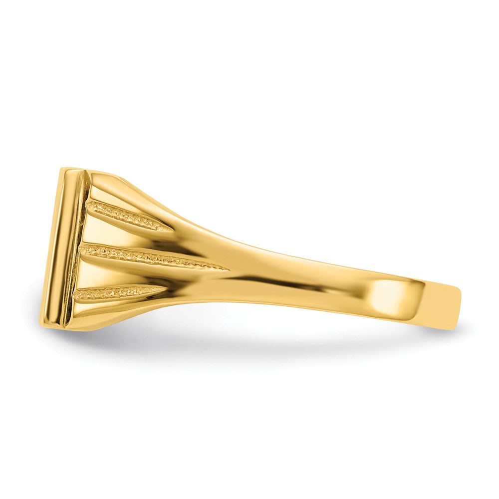 14k 9.0x8.0mm Open Back Signet Ring - Product Photo