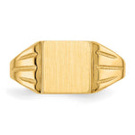 14k 9.0x8.0mm Open Back Signet Ring - Product Photo
