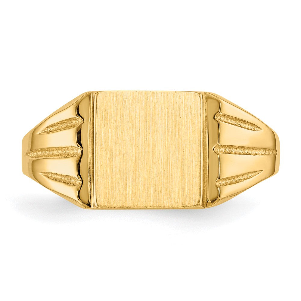 14k 9.0x8.0mm Open Back Signet Ring - Product Photo