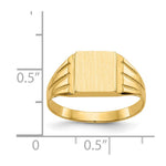 14k 9.0x8.0mm Open Back Signet Ring - Product Photo