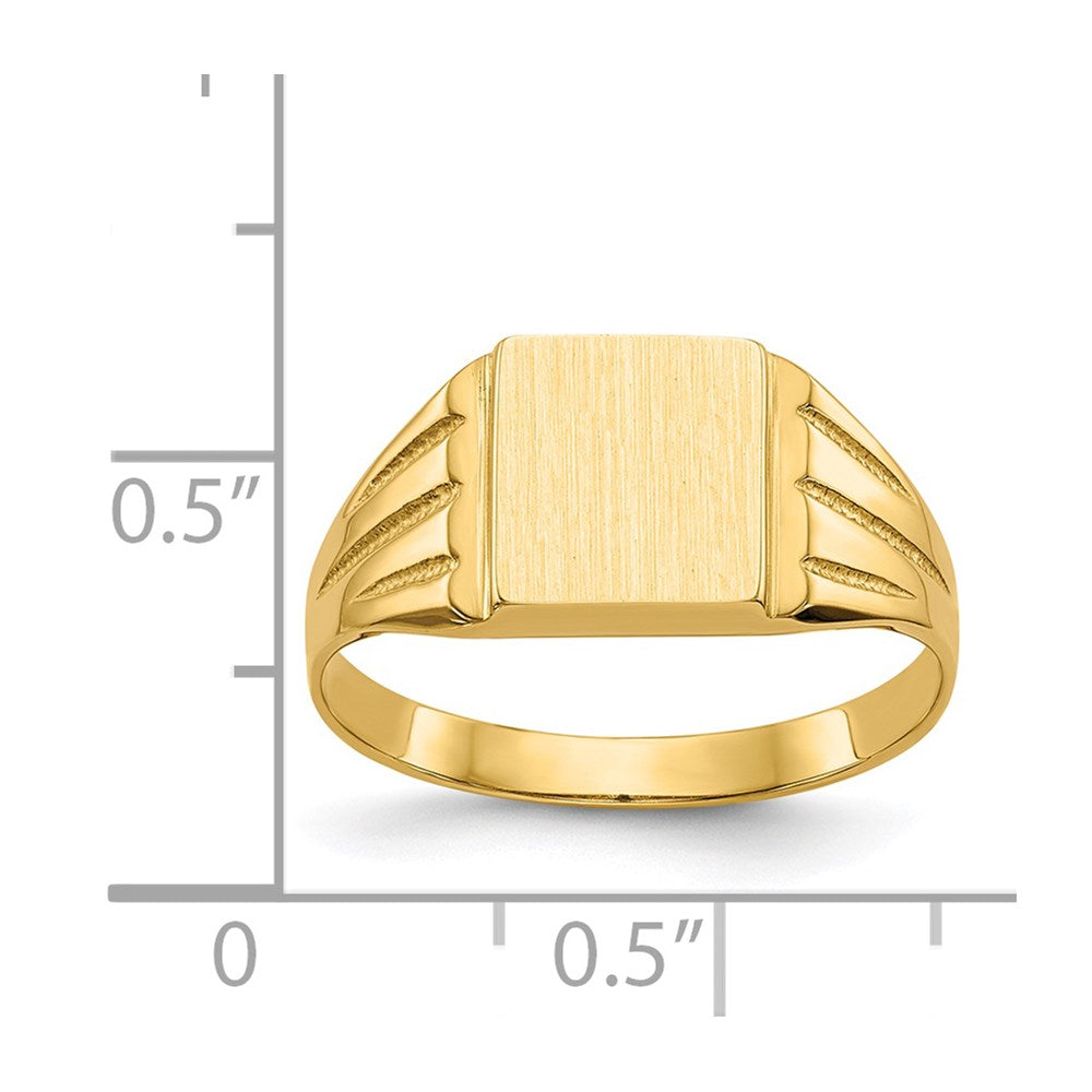 14k 9.0x8.0mm Open Back Signet Ring - Product Photo
