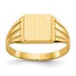 14k 9.0x8.0mm Open Back Signet Ring - Product Photo