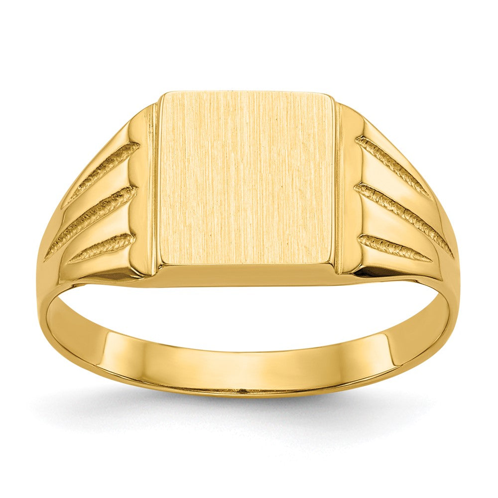 14K Yellow Gold 9.0x8.0mm Open Back Signet Ring