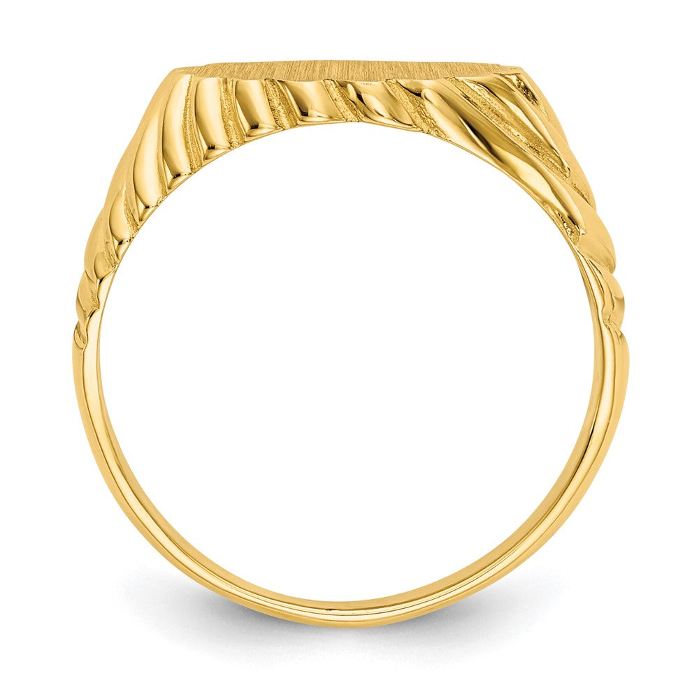 14k 10.0x7.5mm Open Back Signet Ring - Product Photo
