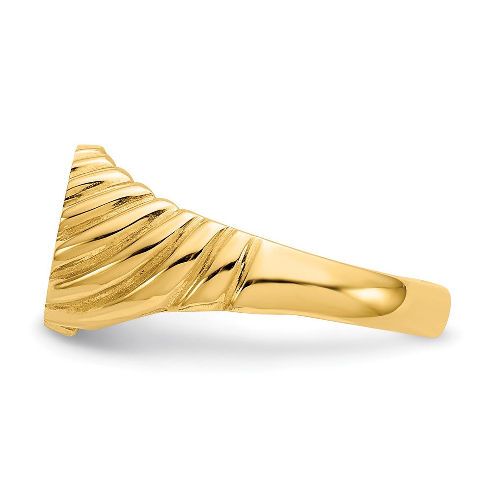 14k 10.0x7.5mm Open Back Signet Ring - Product Photo