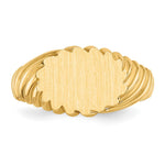 14k 10.0x7.5mm Open Back Signet Ring - Product Photo