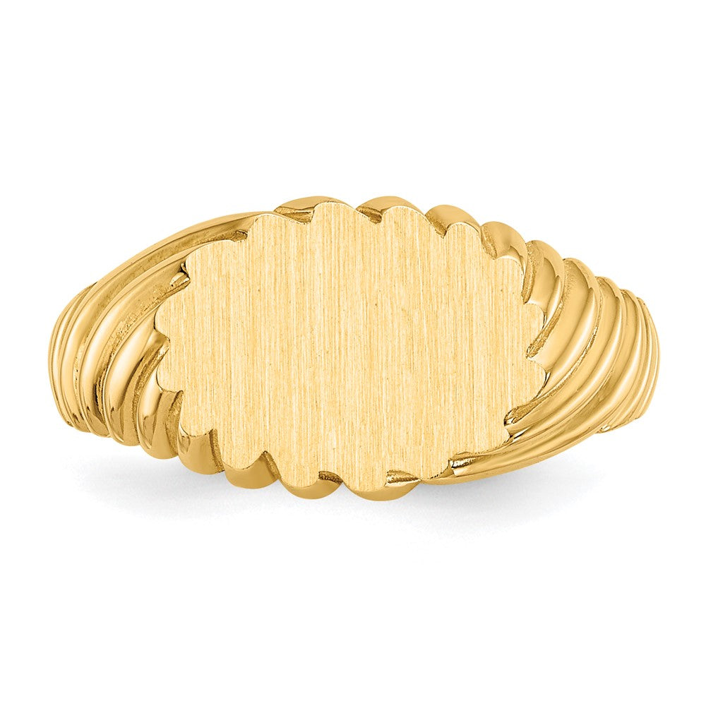 14k 10.0x7.5mm Open Back Signet Ring - Product Photo