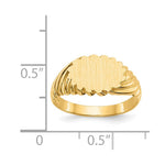 14k 10.0x7.5mm Open Back Signet Ring - Product Photo