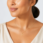14ky Cutout Letter C Initial Pendant - Model Shot