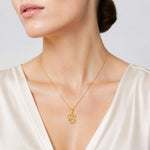 10k Filigree Initial C Pendant - Model Shot
