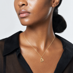 14ky Cutout Letter D Initial Pendant - Model Shot