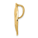 14K Yellow Gold Polished Fits up to 8mm on Both Small Sand Dollar Slide - Product Photo