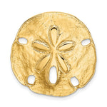 14K Yellow Gold Polished Fits up to 8mm on Both Small Sand Dollar Slide - Product Photo