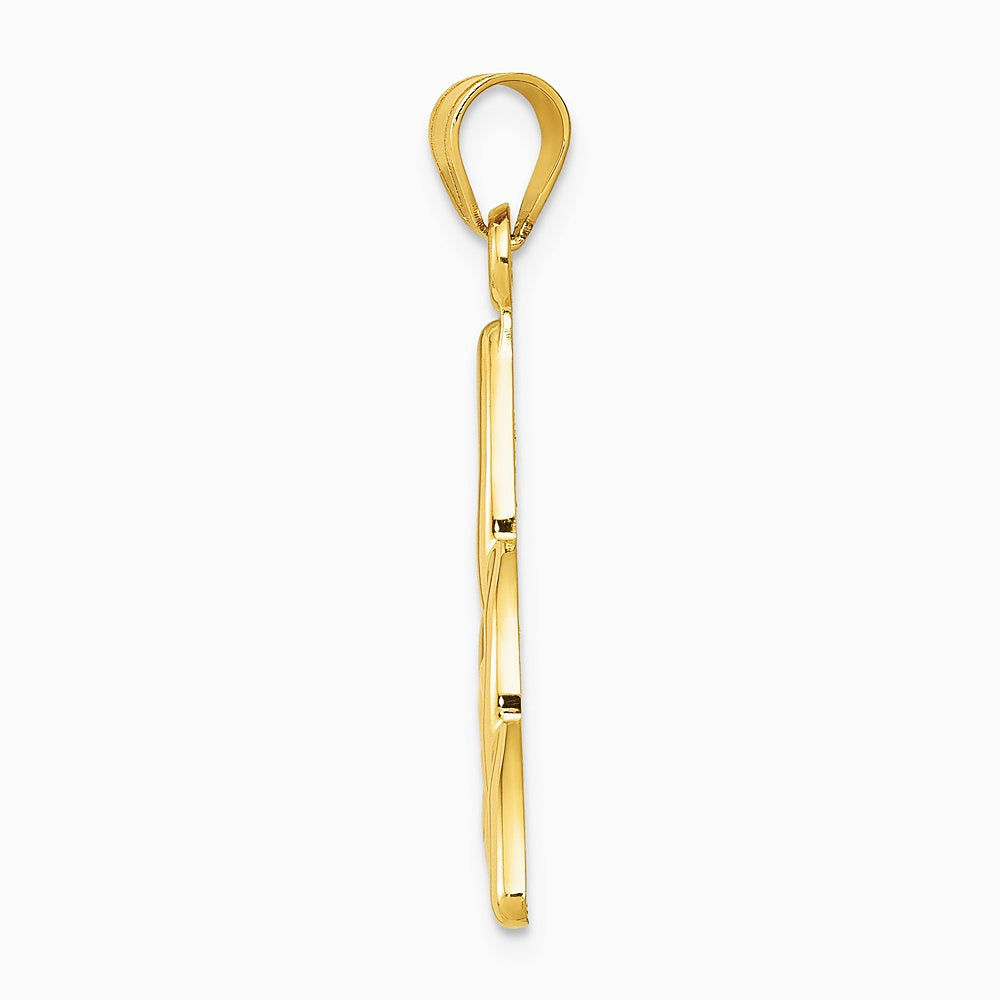 10K / 14K Yellow Gold Polished Trinity Pendant - Product Photo
