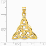 10K / 14K Yellow Gold Polished Trinity Pendant - Product Photo