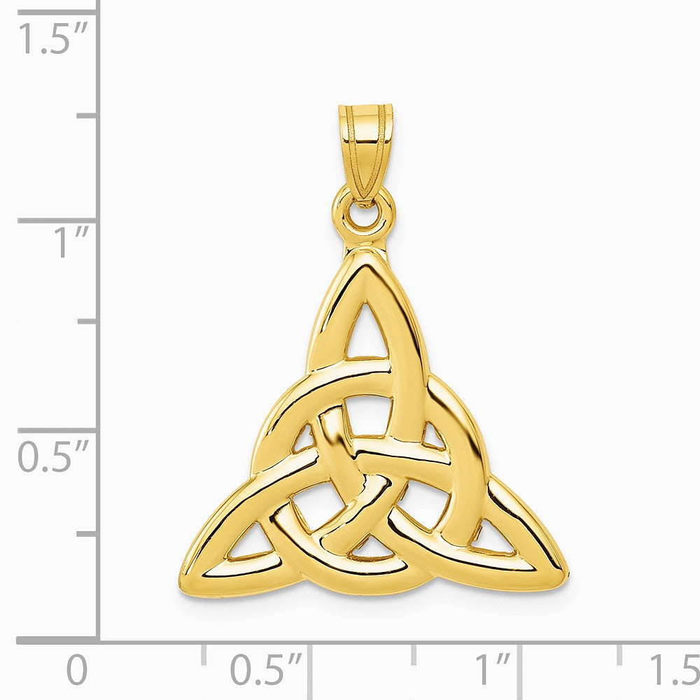 10K / 14K Yellow Gold Polished Trinity Pendant - Product Photo