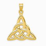 10K / 14K Yellow Gold Polished Trinity Pendant - Product Photo