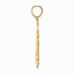 10K / 14K Yellow Gold Polished Christmas Tree Pendant - Product Photo