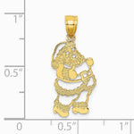 14K Yellow Gold Polished Santa Charm - Product Photo