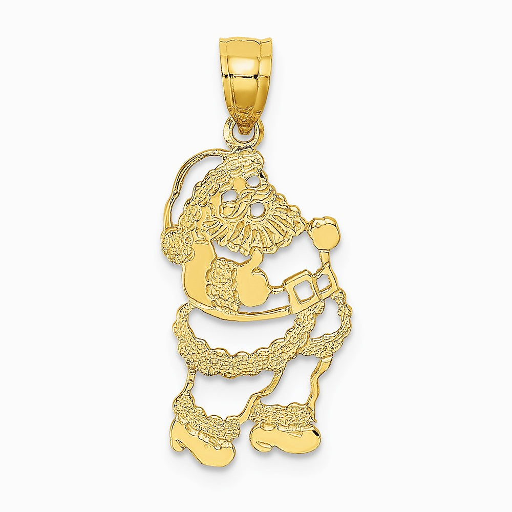 14K Yellow Gold Polished Santa Charm - Product Photo