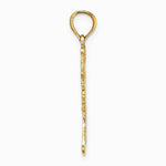 10K / 14K Yellow Gold Polished Christmas Stocking Pendant - Product Photo