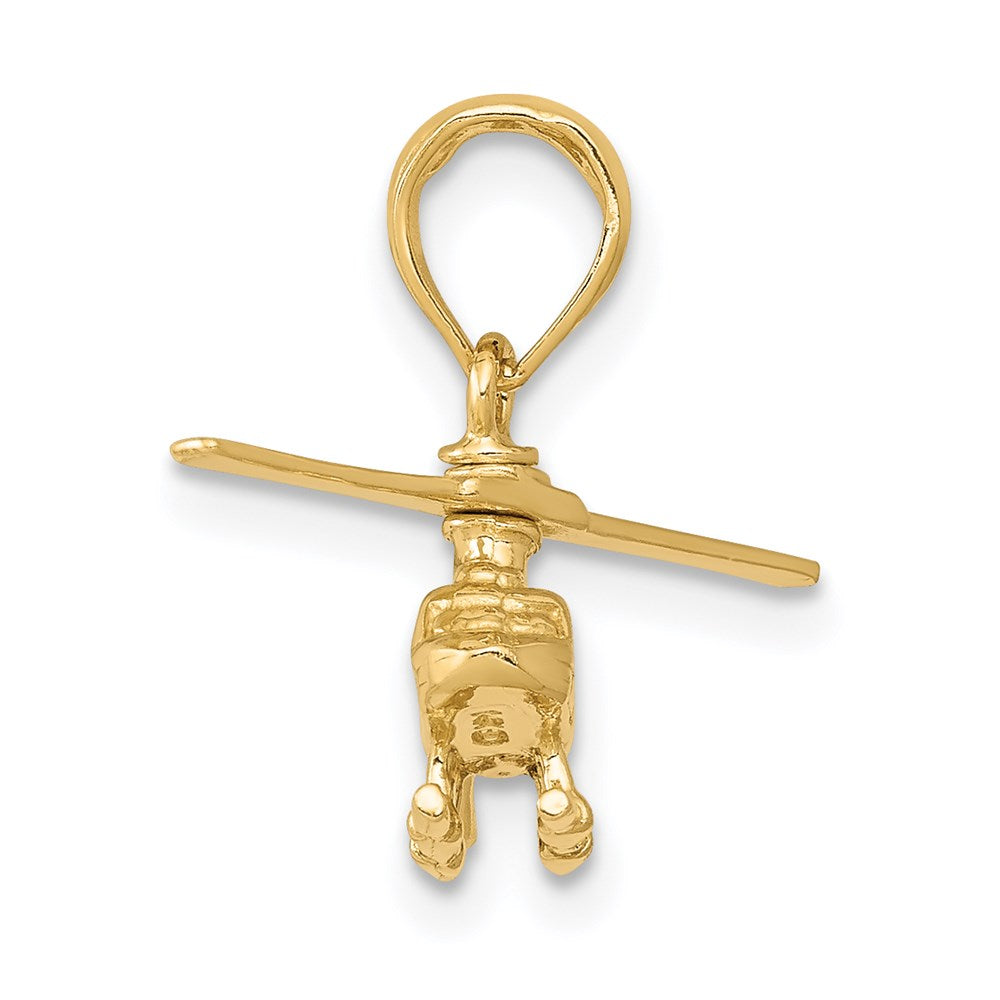 14k 3-D Moveable Helicopter Pendant - Product Photo