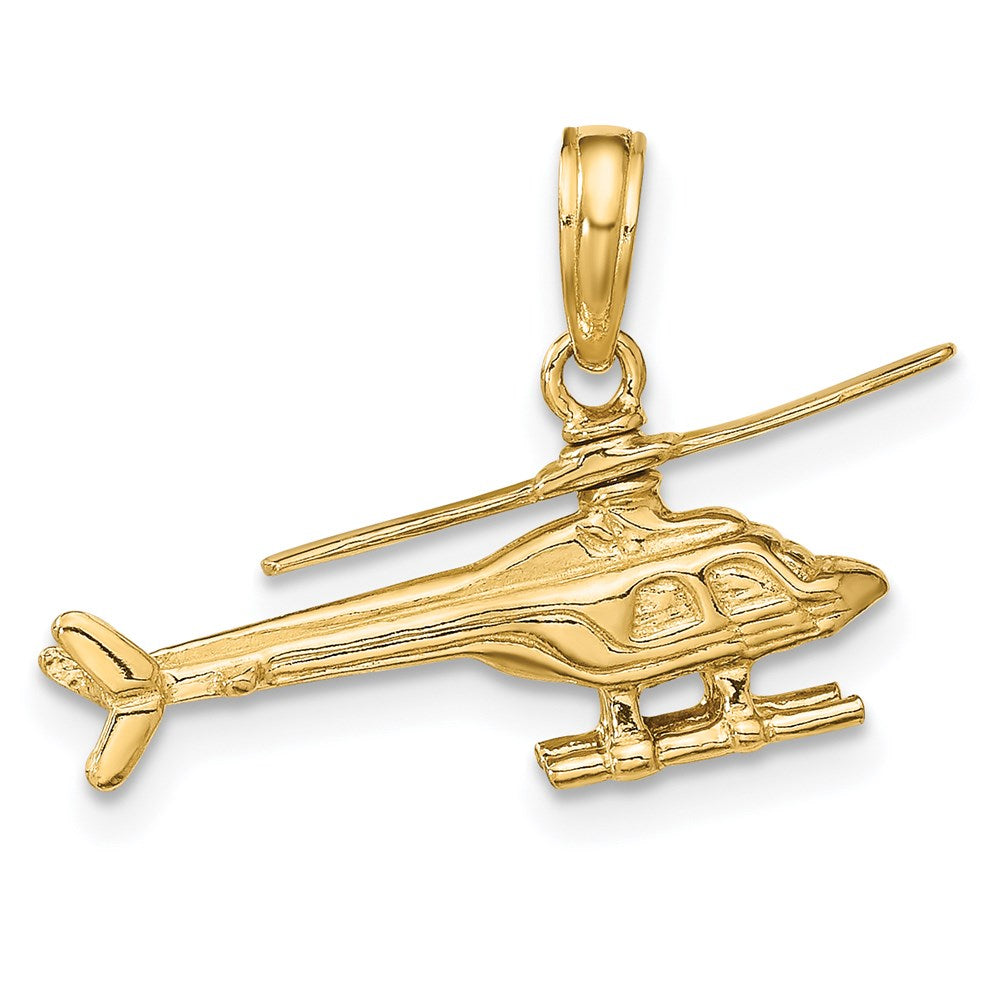 14k 3-D Moveable Helicopter Pendant - Product Photo