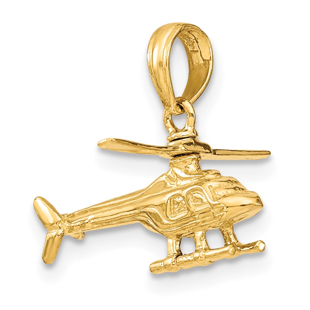 14k 3-D Moveable Helicopter Pendant - Product Photo