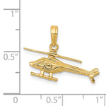 14k 3-D Moveable Helicopter Pendant - Product Photo