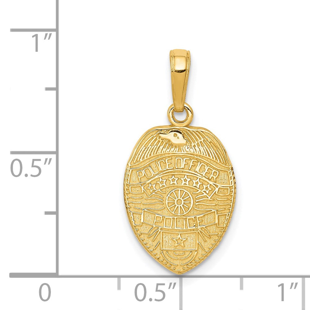 14k Police Officer Badge Pendant - Product Photo